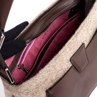 LESLIE 25 - LAINE FEUTREE ET VEAU CHOCOLAT