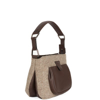 LESLIE 25 - LAINE FEUTREE ET VEAU CHOCOLAT