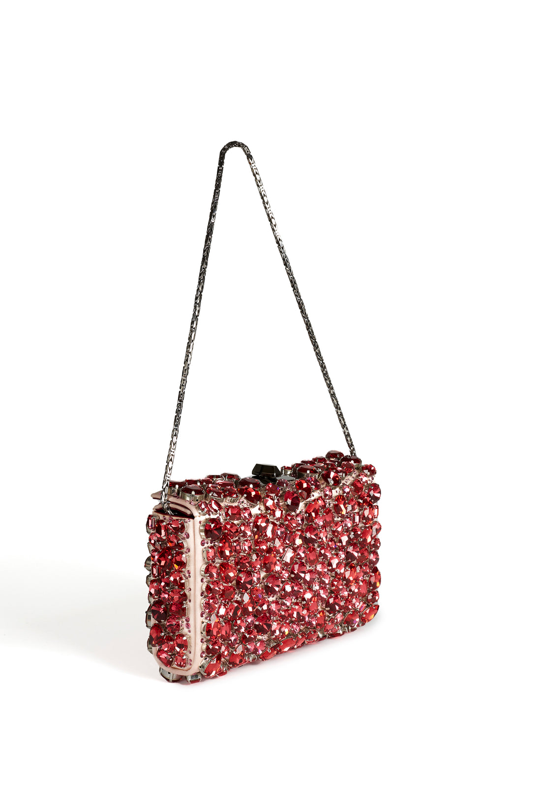 MINAL 18 - CRISTAUX ET SATIN ROSE BALLERINE uniquement sur commande
