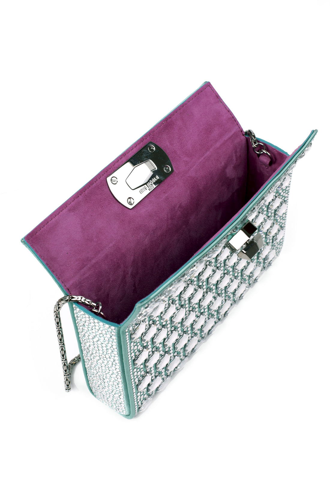 MINAL 18 - CRISTAUX ET SATIN MENTHE uniquement sur commande