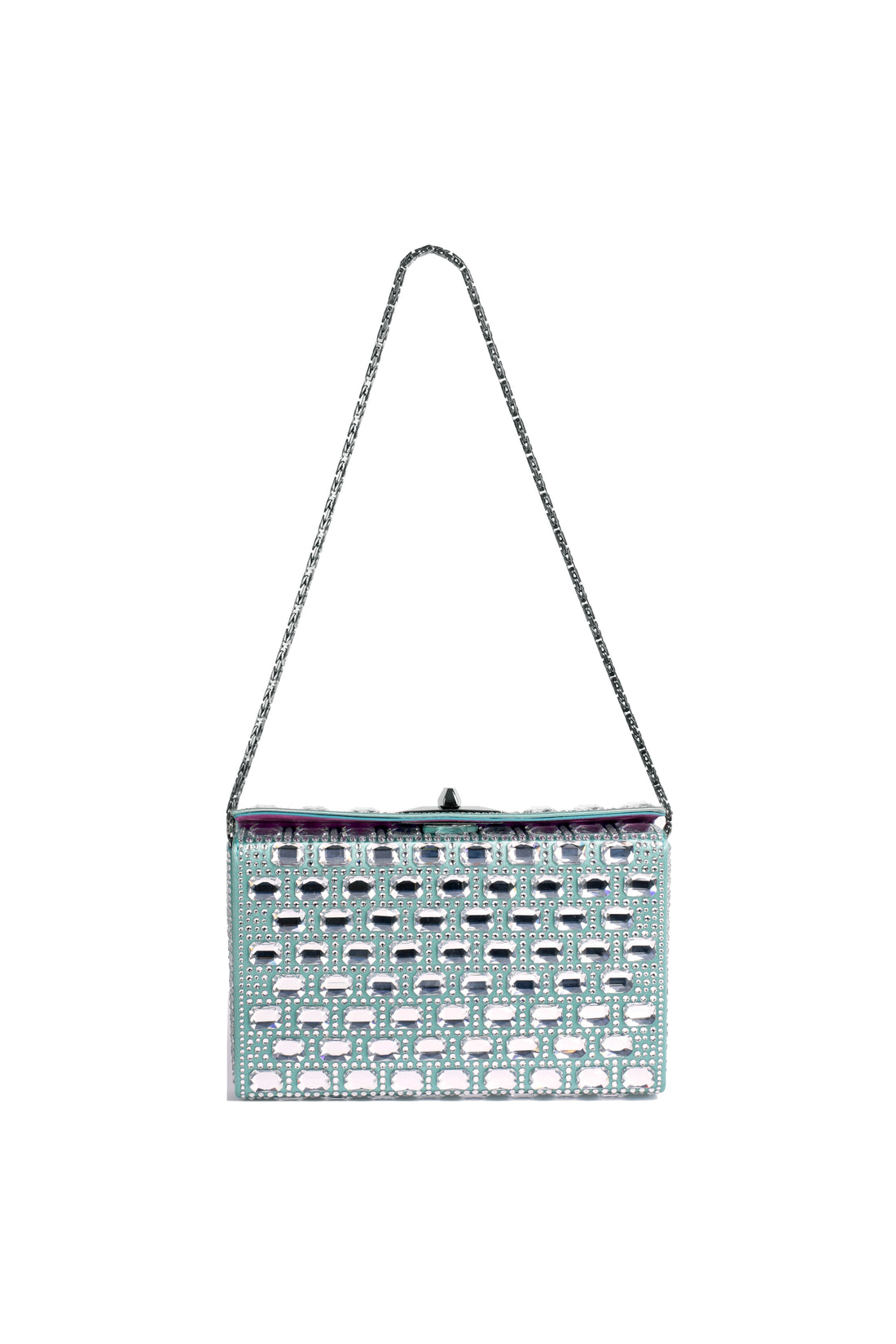 MINAL 18 - CRISTAUX ET SATIN MENTHE uniquement sur commande