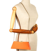 MINAL 22 - SATIN ET CROCODILE ORANGE TANGO