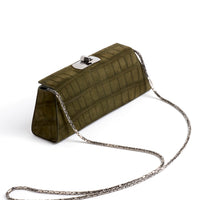 MINAL 22 - CROCODILE NUBUCK VERT MILITAIRE