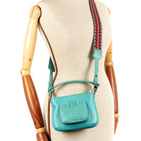 LESLIE 18 - VEAU PYTHON TURQUOISE