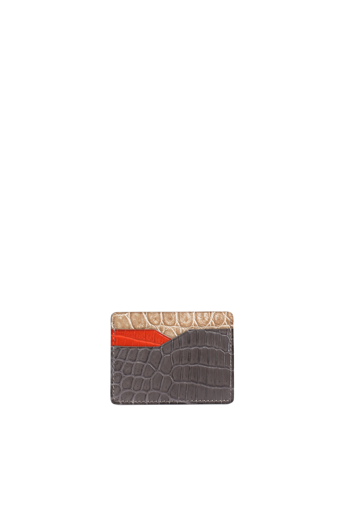 PORTE-CARTES BONAPARTE - CROCODILE TRI-COLOR