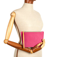 POCHETTE TRAPÈZE 22 - VEAU FUSCHIA