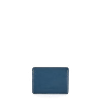 PORTE-CARTE BONAPARTE - VEAU BLEU ECRU ET TAUPE