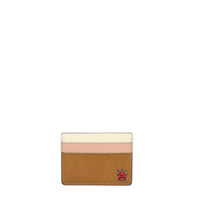 PORTE-CARTE BONAPARTE - VEAU ECRU TRICOLOR