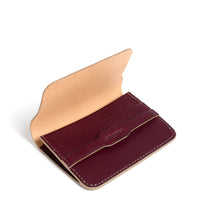 PORTE-CARTE - AUTRUCHE VEAU PRUNE