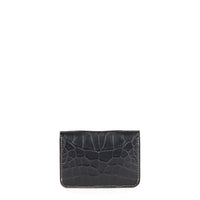PORTE-CARTE CASTIGLIONE - CROCODILE NOIR