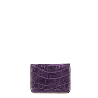 PORTE-CARTE CASTIGLIONE - CROCODILE AUBERGINE