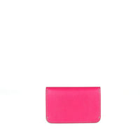 PORTE CARTES BONAPARTE - VEAU ROSE ET CROCODILE ORANGE