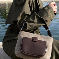 LESLIE 25 - LAINE FEUTREE ET VEAU CHOCOLAT