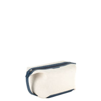 TROUSSE DE TOILETTE - TOILE & VEAU BLEU PETROLE