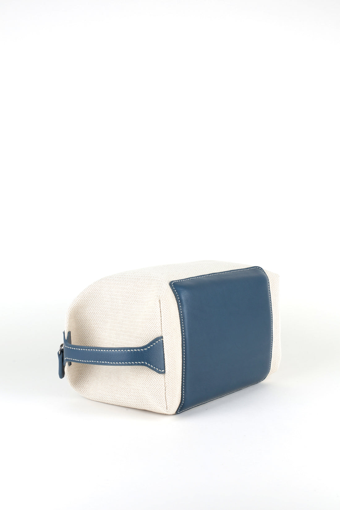 TROUSSE DE TOILETTE - TOILE & VEAU BLEU PETROLE