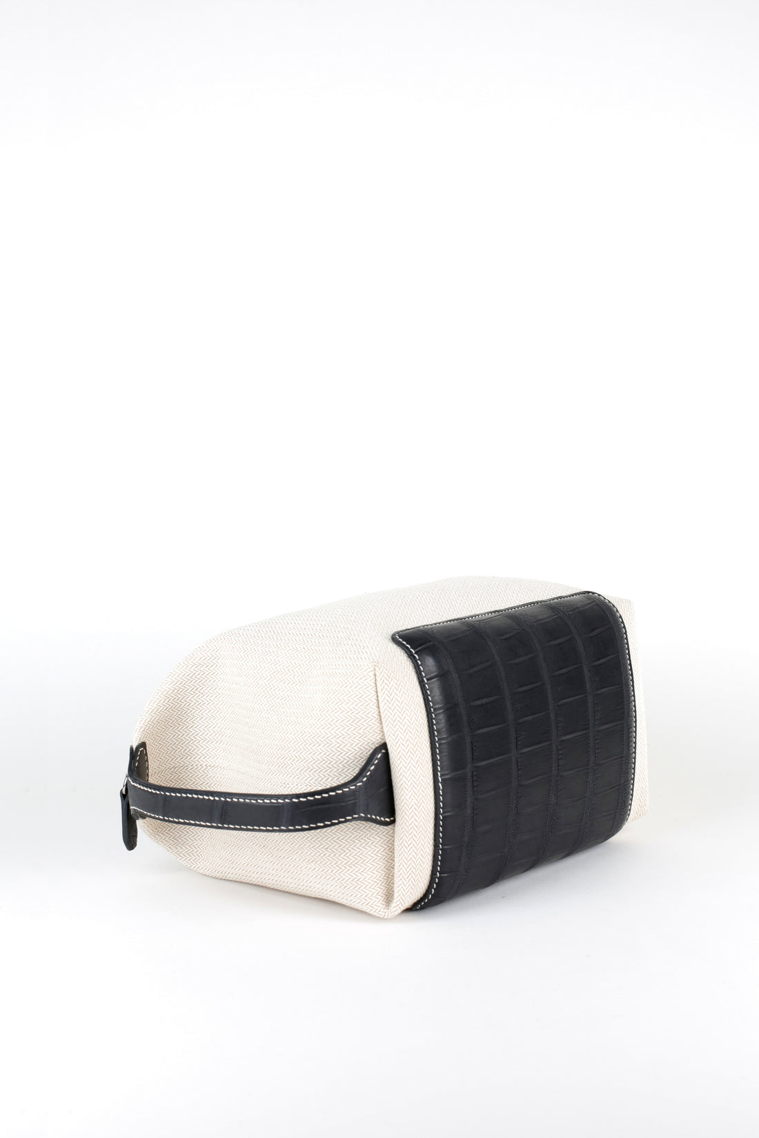 TROUSSE CHRISTIAN - TOILE ET CROCODILE NOIR