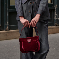 LESLIE 25 - VELOURS ET PYTHON BORDEAUX