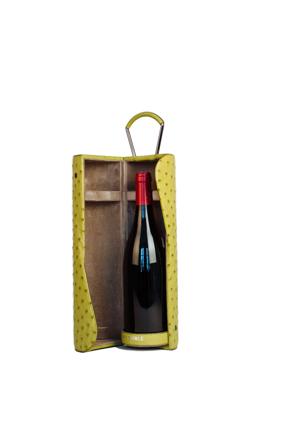 PORTE BOUTEILLE - AUTRUCHE VERT ANIS