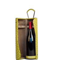 PORTE BOUTEILLE - AUTRUCHE VERT ANIS