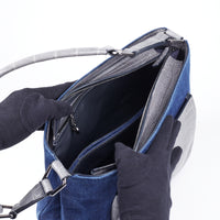 LESLIE 32 - DENIM ET CROCODILE GRIS PLOMB