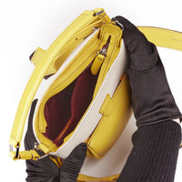 LESLIE 18 - TOILE ECRU ET VEAU JAUNE