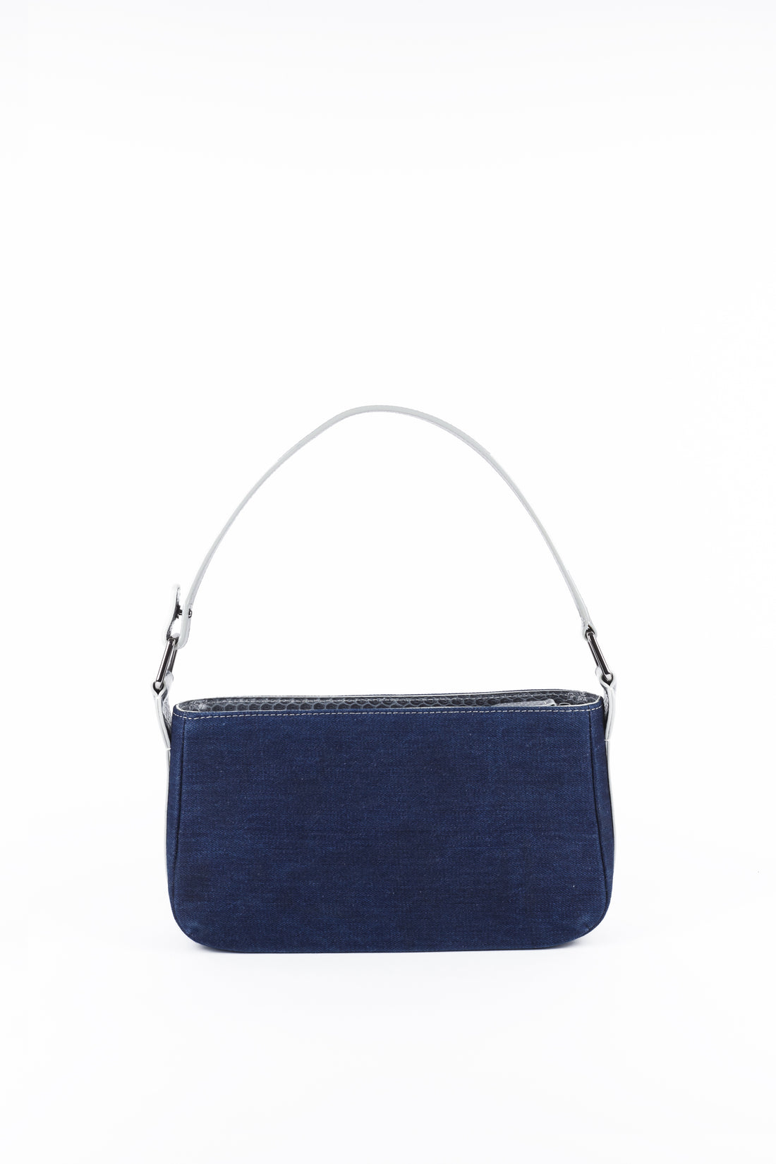 LYNN BAGUETTE - BLUE JEAN ET SNAKE EBONY