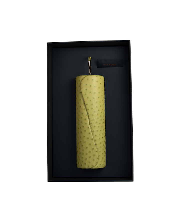 PORTE BOUTEILLE - AUTRUCHE VERT ANIS