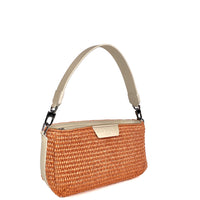 LYNN 19 - RAFFIA ORANGE BRULÉ ET VEAU CREME