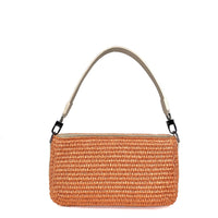 LYNN 19 - RAFFIA ORANGE BRULÉ ET VEAU CREME
