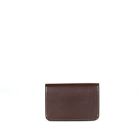 PORTE-CARTE CASTIGLIONE - VEAU ET CROCODILE CHOCOLAT