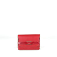 PORTE-CARTE CASTIGLIONE - VEAU ET LÉZARD ROUGE