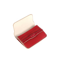 PORTE-CARTE CASTIGLIONE - VEAU ET LÉZARD ROUGE