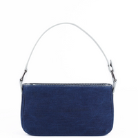 LYNN BAGUETTE - BLUE JEAN ET SNAKE EBONY
