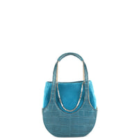 EJIAH 17 DUETTO - CROCODILE BLEU CANARD ET VELOURS TURQUOISE