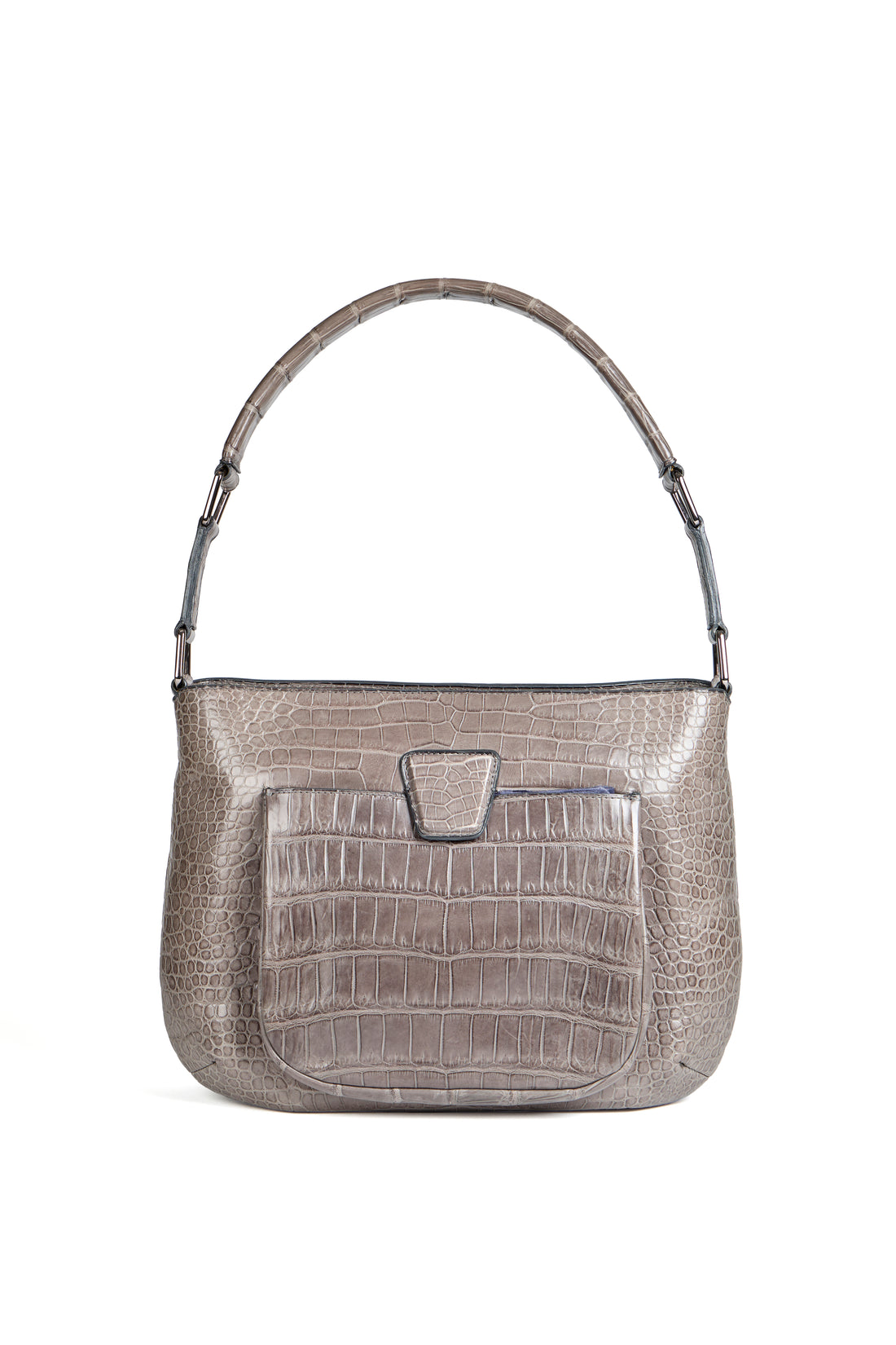 LESLIE 32 - CROCODILE GRIS PLOMB