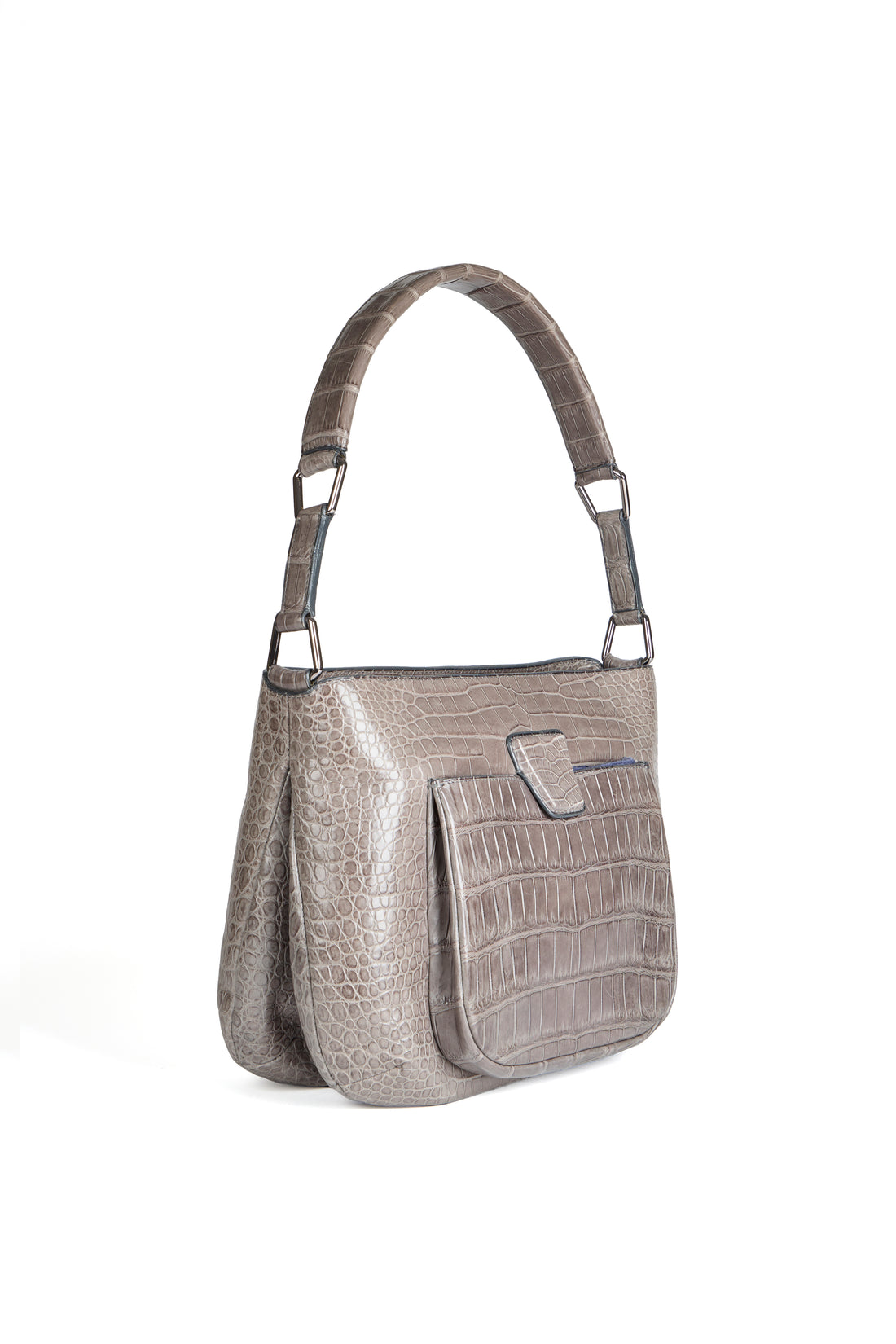 LESLIE 32 - CROCODILE GRIS PLOMB
