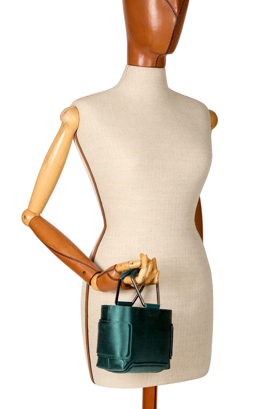 KAYLA 15 - SATIN VERT EMPIRE