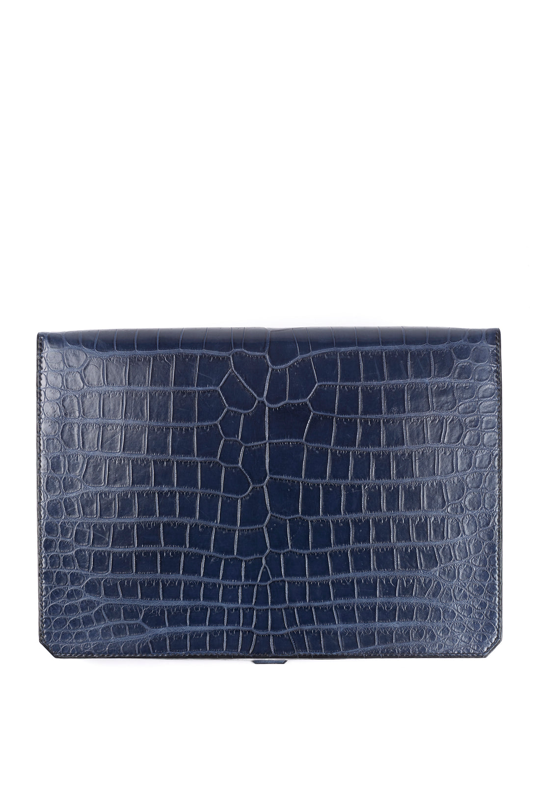 PORTE DOCUMENT - CROCODILE BLEU