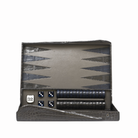 BACKGAMMON - CROCODILE BLEU ET GRIS