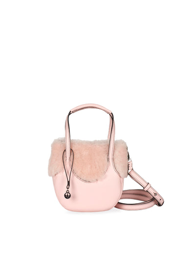 EJIAH 17 - SHEARLING ET VEAU ROSE CERISIER
