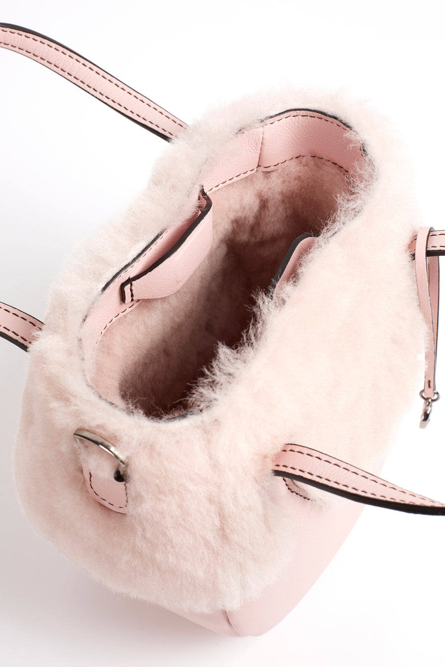 EJIAH 17 - SHEARLING ET VEAU ROSE CERISIER