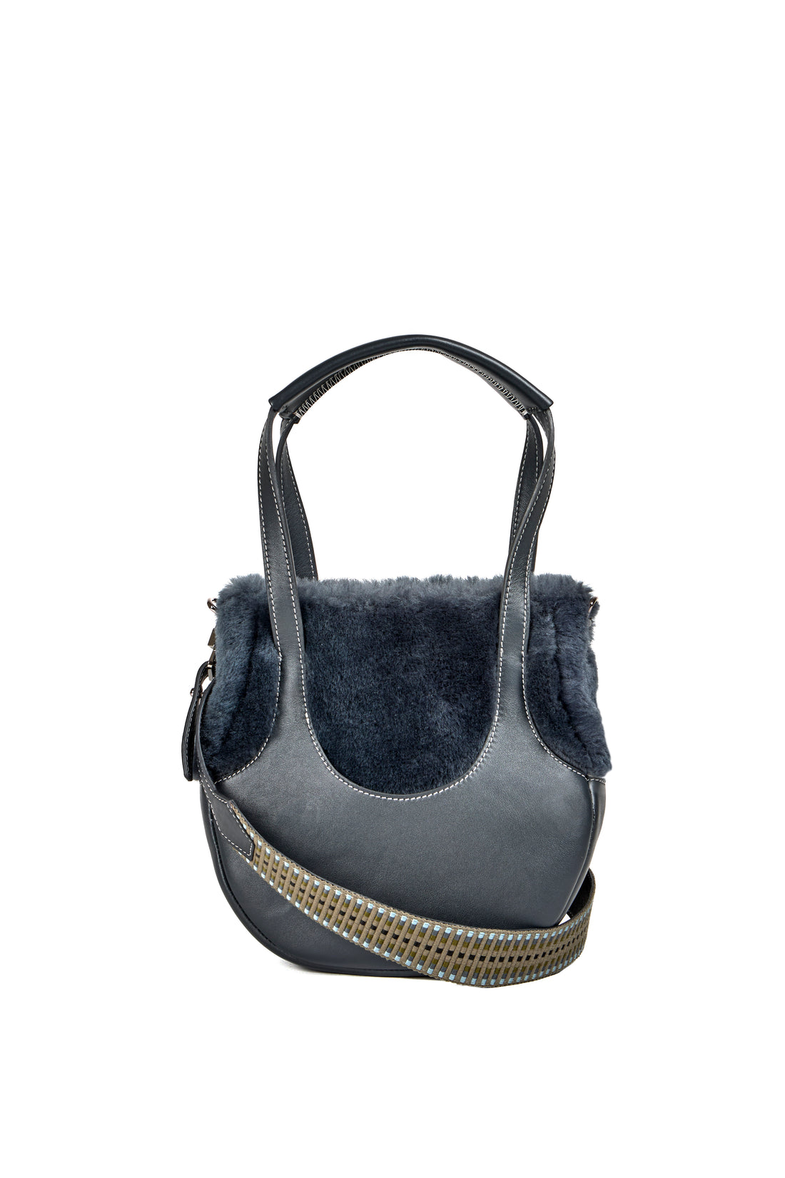 EJIAH 25 - VEAU ET SHEARLING GRIS ANTHRACITE
