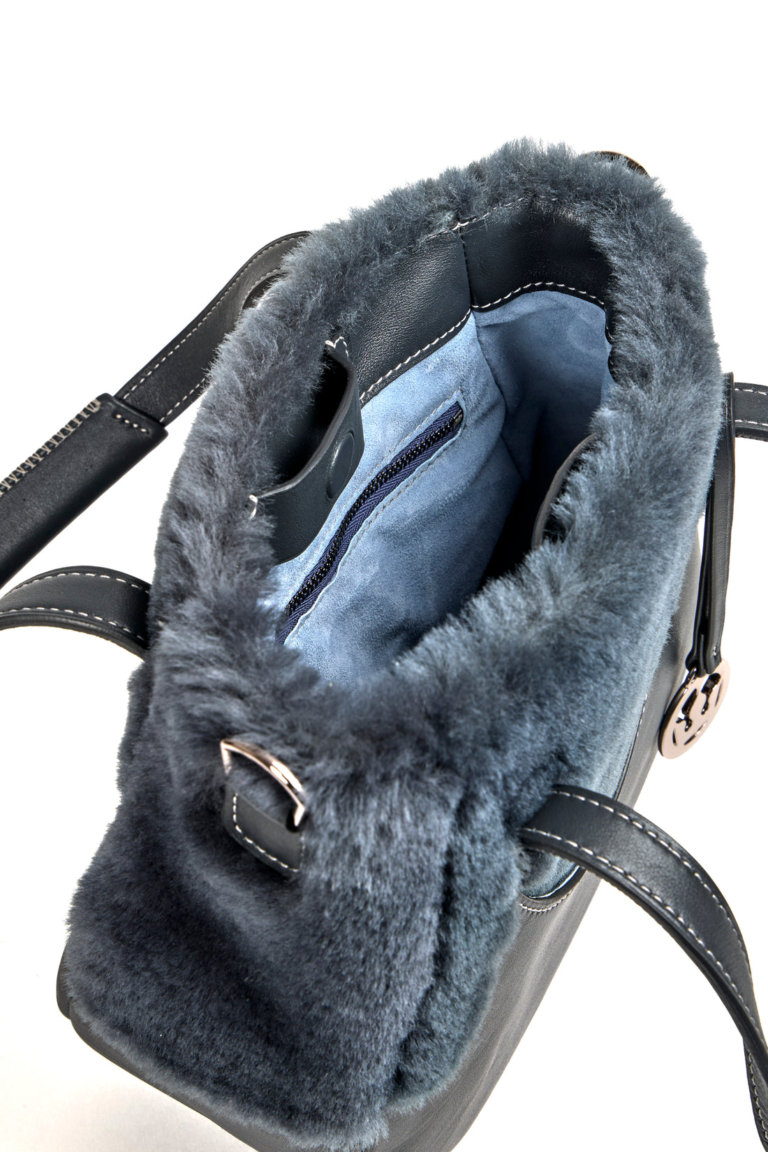 EJIAH 25 - VEAU ET SHEARLING GRIS ANTHRACITE