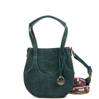 EJIAH 25 - SUEDE VERT IMPERIAL AVEC DETAILS EN VEAU