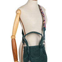 EJIAH 25 - SUEDE VERT IMPERIAL AVEC DETAILS EN VEAU