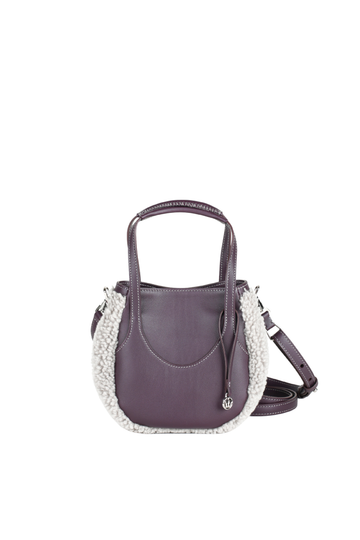 EJIAH 17 - VEAU PRUNE ET SHEARLING GRIS