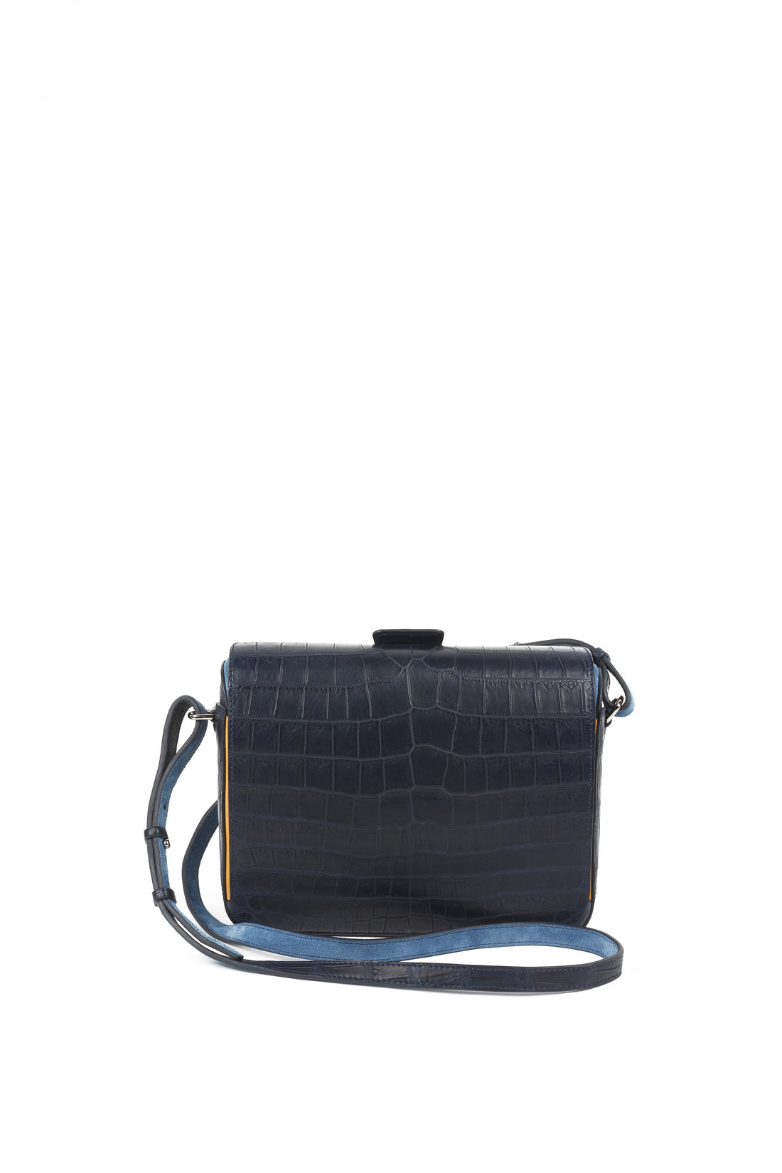 NORMA JEAN 23 - CROCODILE ET SUEDE BLEU MARINE