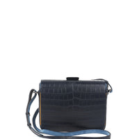 NORMA JEAN 23 - CROCODILE ET SUEDE BLEU MARINE