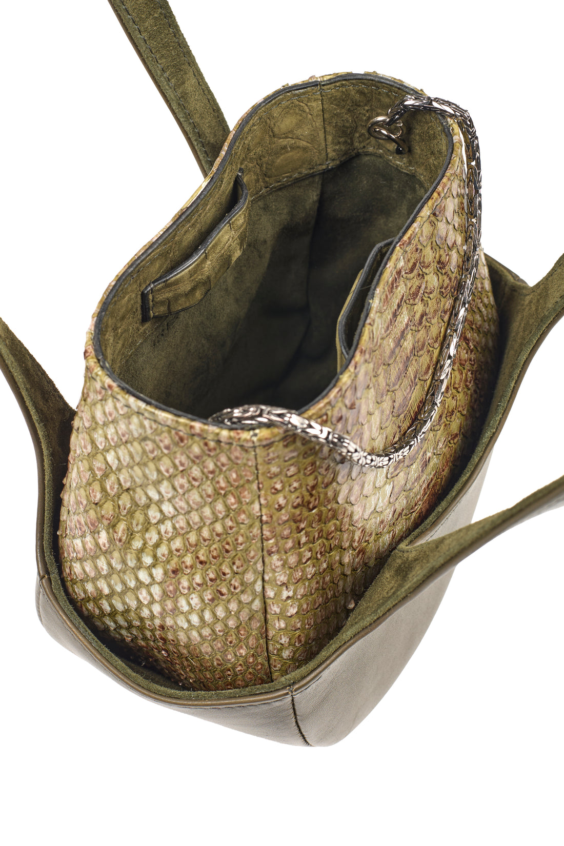 EJIAH 17 DUETTO - VEAU ET PYTHON KAKI