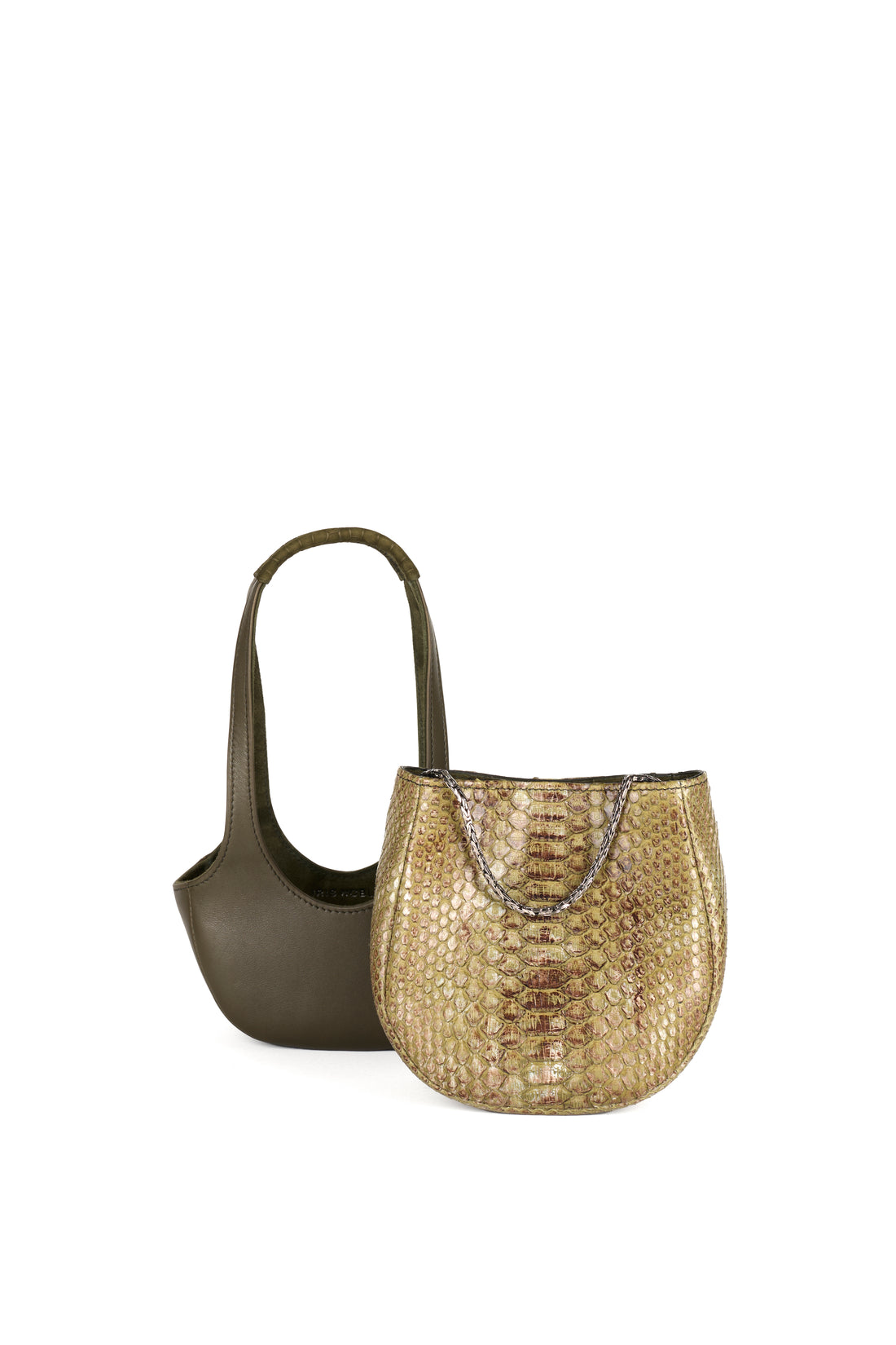 EJIAH 17 DUETTO - VEAU ET PYTHON KAKI